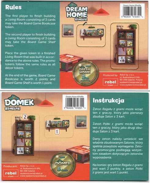 Dream Home: Promo Tokens – #Shelfie