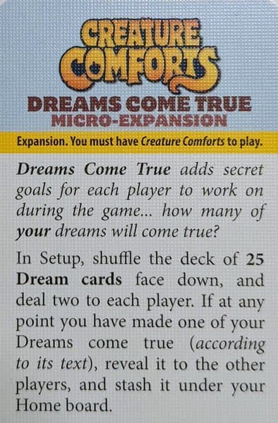 Creature Comforts: Dreams Come True Micro-Expansion