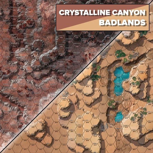 BattleTech: Alien Worlds – Crystalline Canyon/Badlands Battlemat