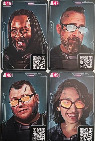 Chronicles of Crime: 2400 – Man vs Meeple 2022 Promo Cards