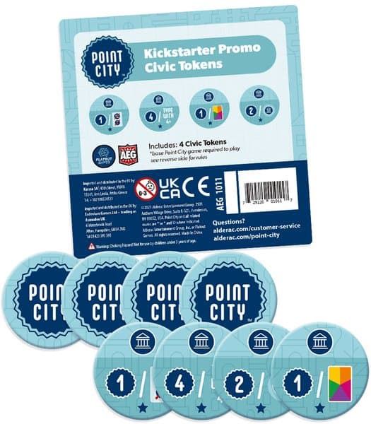 Point City: Kickstarter Promo Civic Tokens