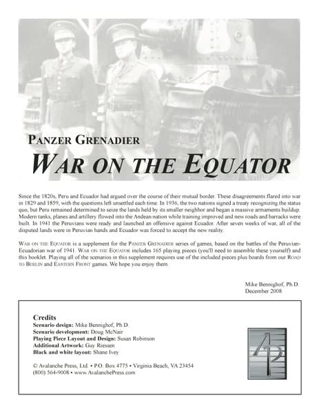 Panzer Grenadier: War on the Equator