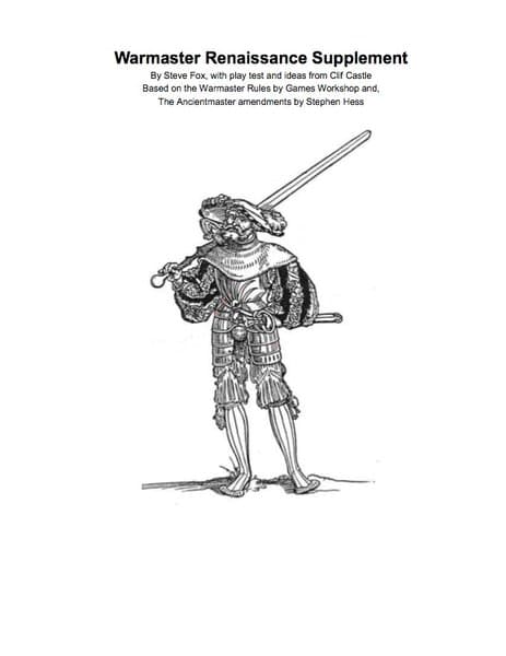 Warmaster Renaissance Supplement