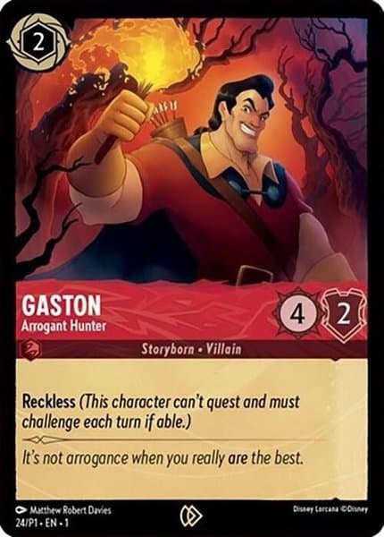 Disney Lorcana: Gaston Promo Card