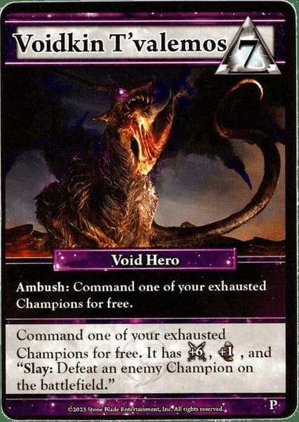 Ascension Tactics: Miniatures Deckbuilding Game – Voidkin T'valemos Promo Card