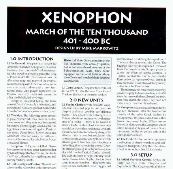 Xenophon: March of the Ten Thousand 401 - 400 BC