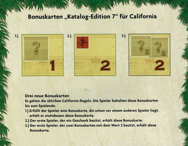 California: Bonuskarten Katalogedition 7