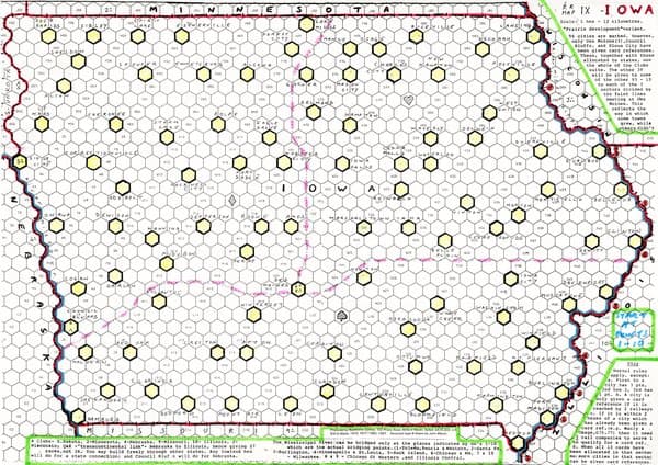 Railway Rivals Map IX: Iowa