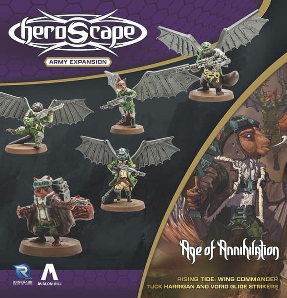 Heroscape: Rising Tide – Wing Commander Tuck Harrigan and Vorid Glide Strikers Army Expansion