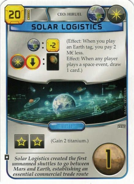 Terraforming Mars: Solar Logistics Promo Card