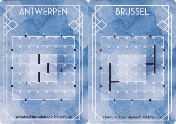 Railroad Ink: Brussel and Antwerpen Blueprint Promo Card
