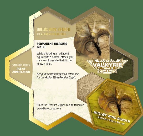 Heroscape: Valkyrie Trials – Gulløx Wing Render Glyph Promo