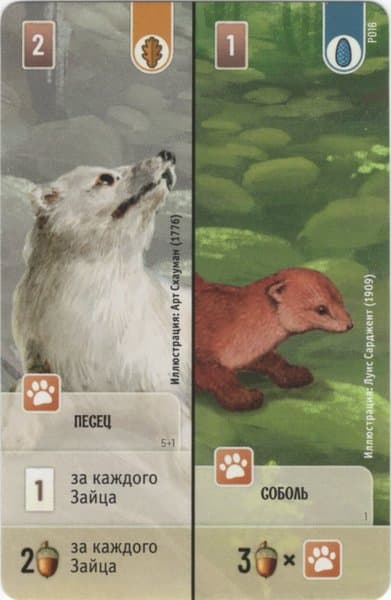 Forest Shuffle: Песец / Соболь Promo Card