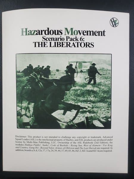Hazardous Movement Scenario Pack 6: Liberators