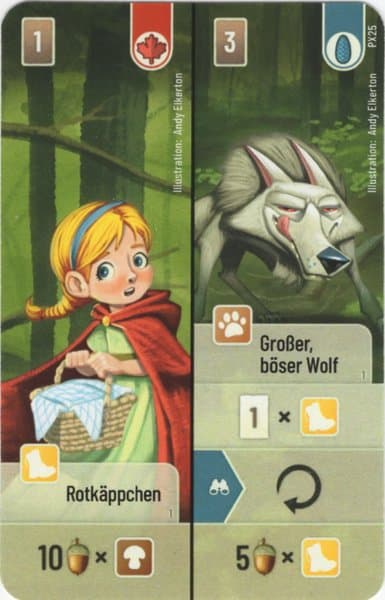 Mischwald: Rotkäppchen / Großer, böser Wolf Promo Card