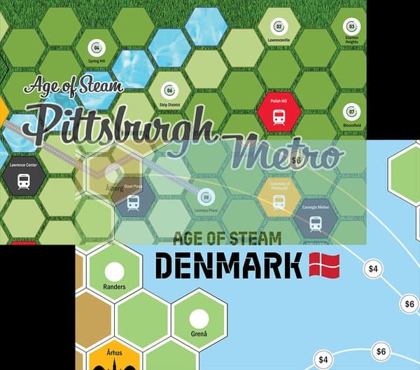 Age of Steam Expansion: Pittsburgh Metro / Denmark