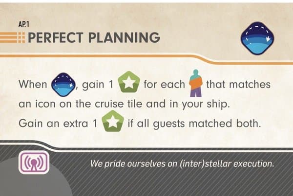Galactic Cruise: Perfect Planning Promo Card