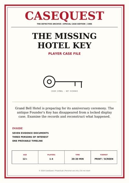 The Missing Hotel Key