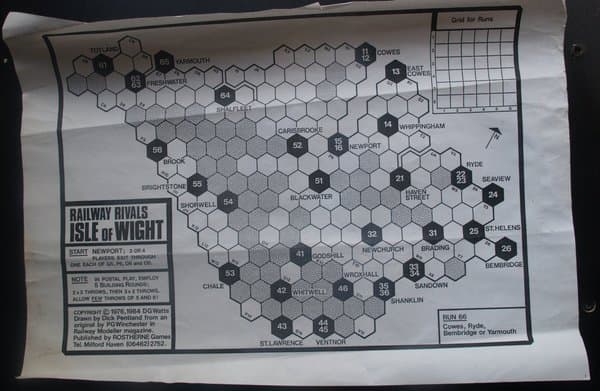 Railway Rivals Map IOW: Isle of Wight