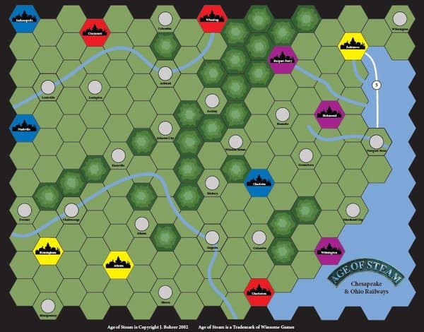 Age of Steam Expansion: Chesapeake & Ohio