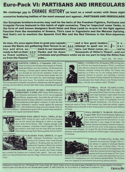 Euro-Pack VI: Partisans and Irregulars