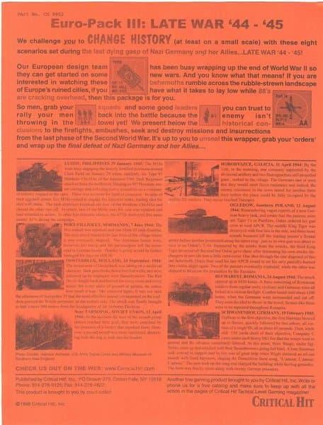 Euro-Pack III: Late War '44-'45