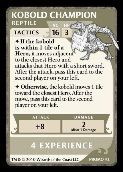 Dungeons & Dragons: Wrath of Ashardalon Boardgame – Kobold Champion Promo