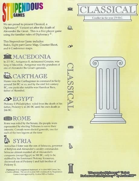 Diplomacy: Classical Variant